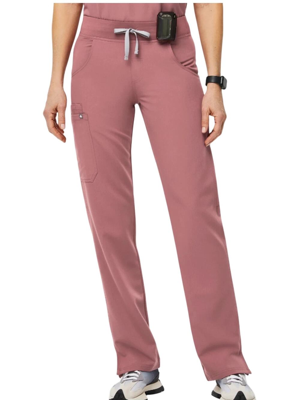 FIGS Kade Cargo Scrub Pants Mauve Pink Women's L/P Large Petite  LP PO 5582